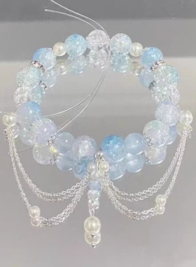 流苏鱼尾手链女款小众高级感一级