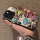 ins风情侣iPhone17pro搞怪涂鸦海绵宝宝16手机壳15适用12 14Promax苹果磨砂plus镭射11派大星男女潮高级感