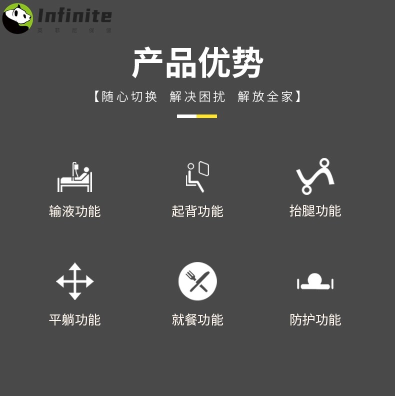定制多功能护理床医院单摇双摇床瘫痪老人病人升降病床医用医疗床