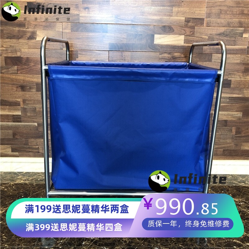 304不锈钢三层被服污物车污衣袋车酒店保洁收纳车静音护理晨护车