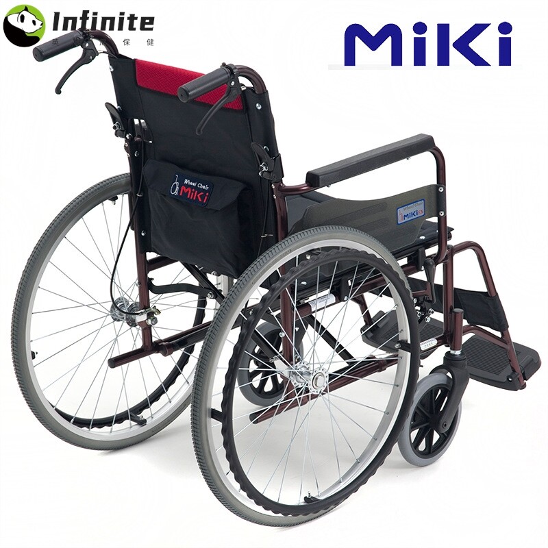 MIKI三贵轮椅 MCV-49JL 官方特惠 携折叠老年残疾坐垫助行器