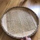 竹制品竹编簸箕有孔无孔竹筛子家用晾晒圆米筛纯手工装 饰农家竹匾