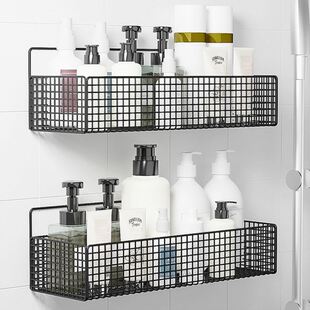 免打孔挂墙上放东西的置物架子卫生间厨房洗手间调料洗漱用品收纳
