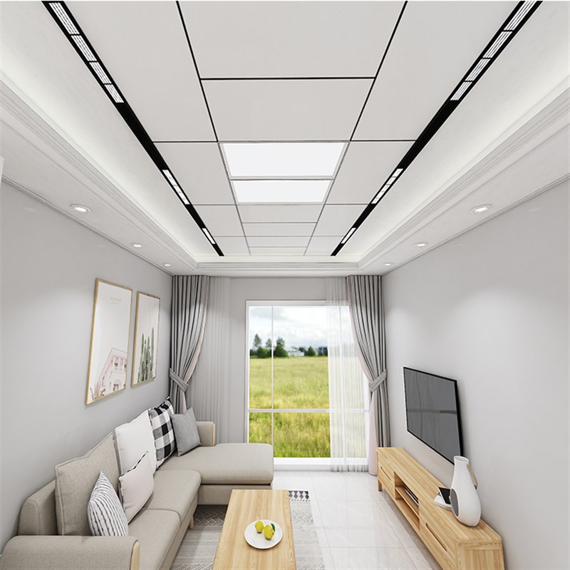 集成吊顶铝扣板450x900客厅厨房卫生间走廊加格栅等同蜂窝板效果
