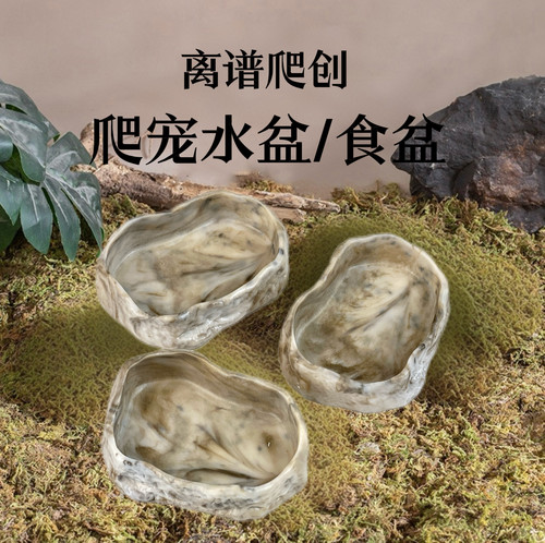 爬宠通用造景喂食饮水盆
