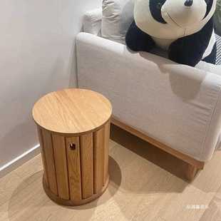 实木圆凳多功能组合可叠放凳子家用板凳边几床头柜可收纳叠叠乐无