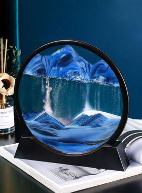 流沙画摆件创意艺术沙漏客厅酒柜电视柜办公室轻奢家居装饰品礼物