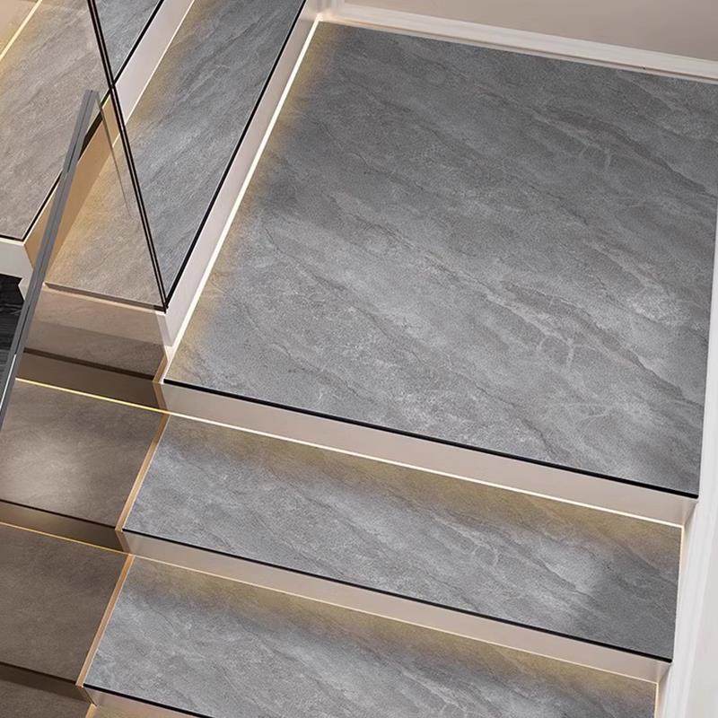 灰色高级大理石楼梯垫防滑免胶自粘台阶踏步贴pvc皮革可擦洗地垫