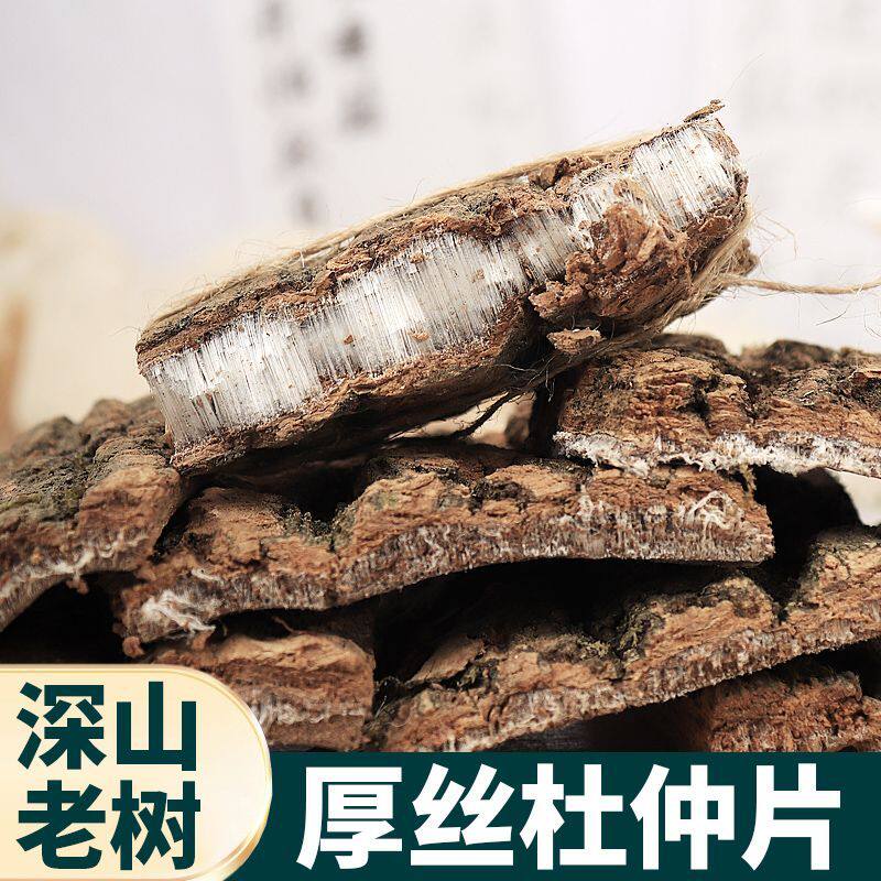 正宗秦岭老树杜仲皮无硫厚皮拉丝泡酒煲汤杜仲粗皮杜仲皮干货
