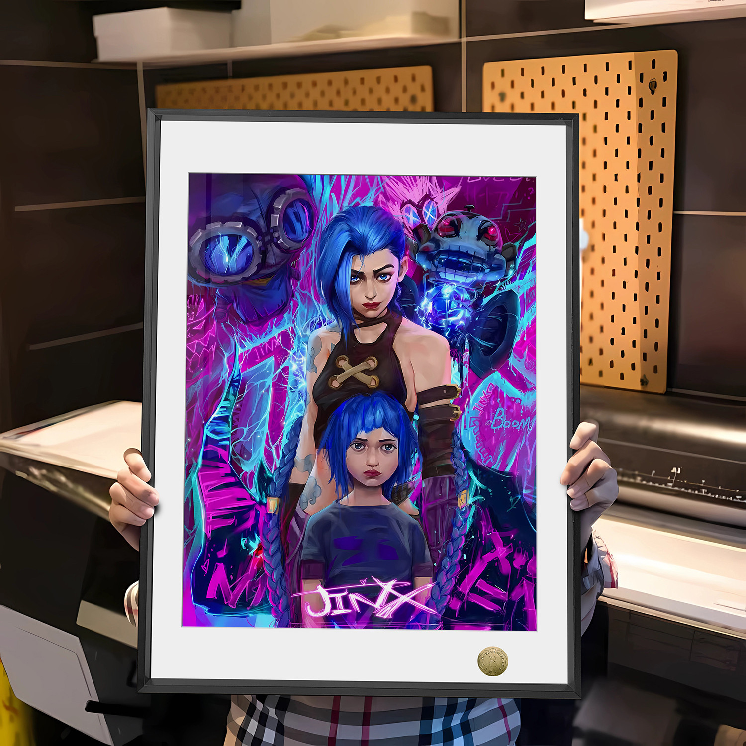 皇呱工作室英雄联盟双城之战金克丝jinx爆爆Arcane装饰画