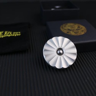 不锈钢菊花圆珠白钢扫啪啪币机械推牌磁力旋转成人edc解压玩具