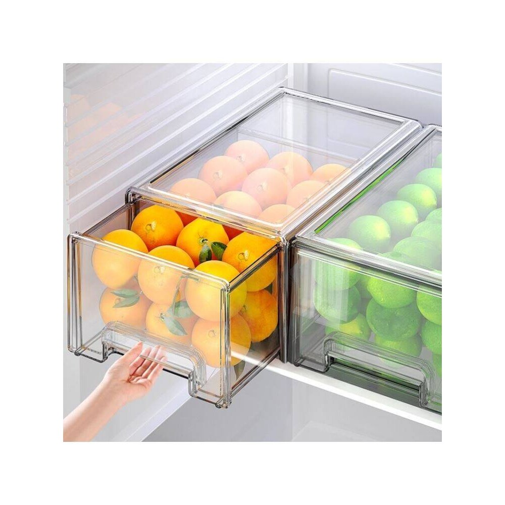 佳帮手厨房冰箱收纳盒抽屉式保鲜盒水果蔬菜鸡蛋冷藏收纳整理神器