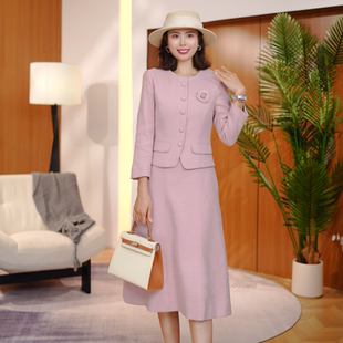 时尚 新款 假两件洋气减龄小香风气质连衣裙2716 南油虹姐