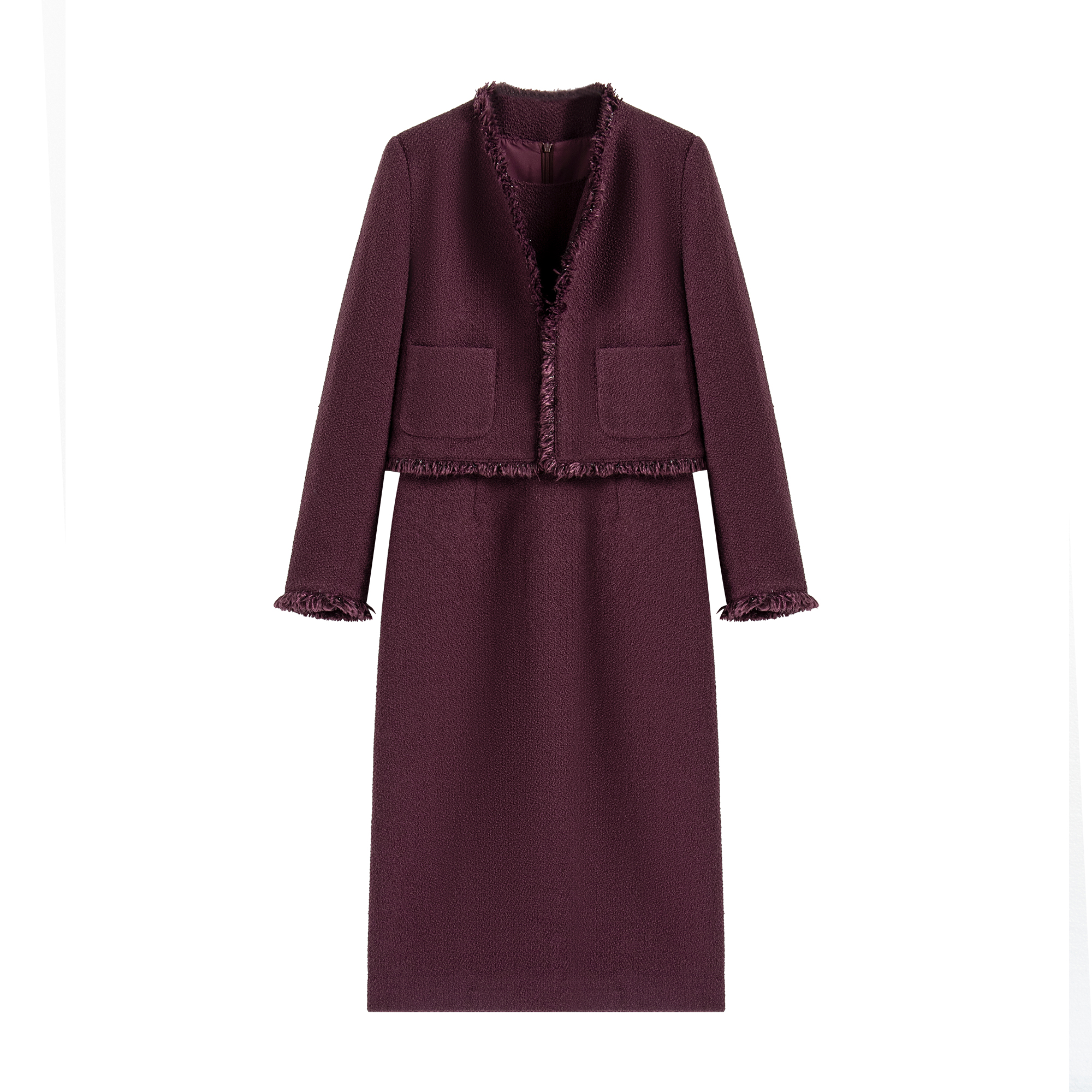 【南油虹姐】秋季新款小香风气质轻奢时尚粗花呢套装