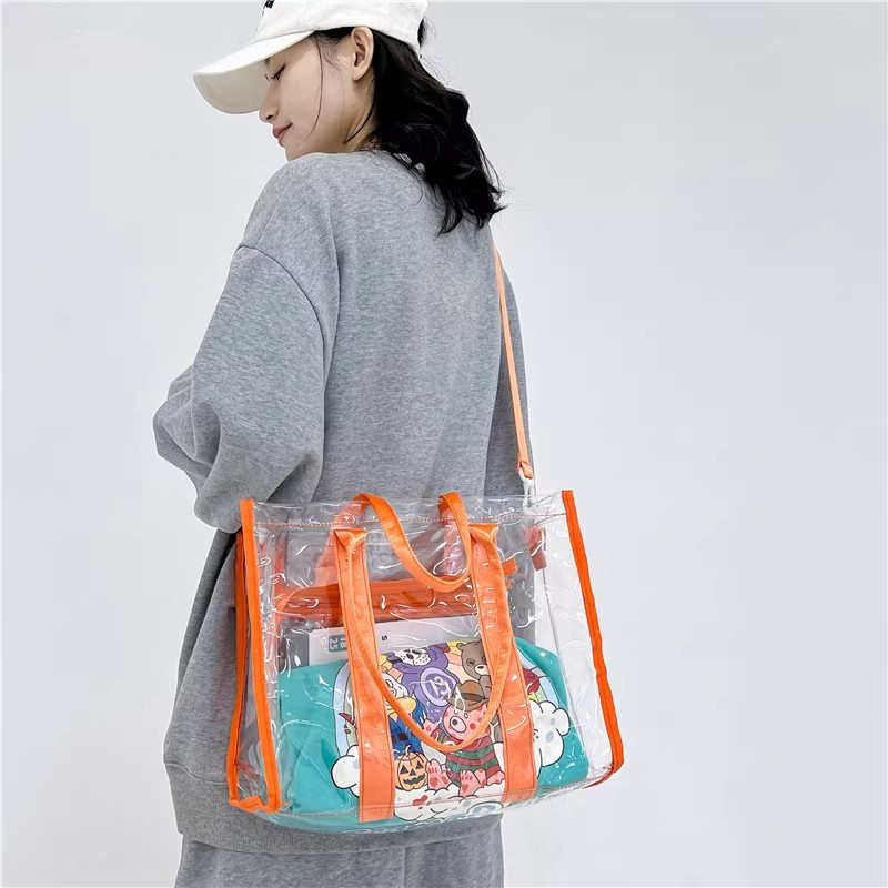 MOBILE PHONE WATERPROOF BAG TRANSPARENT STORAGE BAG LARGE CAPACITY CROSSBODY BAG SHOULDER BAG SUMMER OUTDOOR WATER RAFTING WATERPROOF BAG