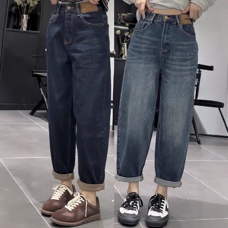 秋季新款哈伦老爹牛仔裤女大码胖mm梨型身材小个子宽松显瘦萝卜裤,女装/女士精品,牛仔裤,淘宝优惠券,粉丝福利购,淘宝优惠卷