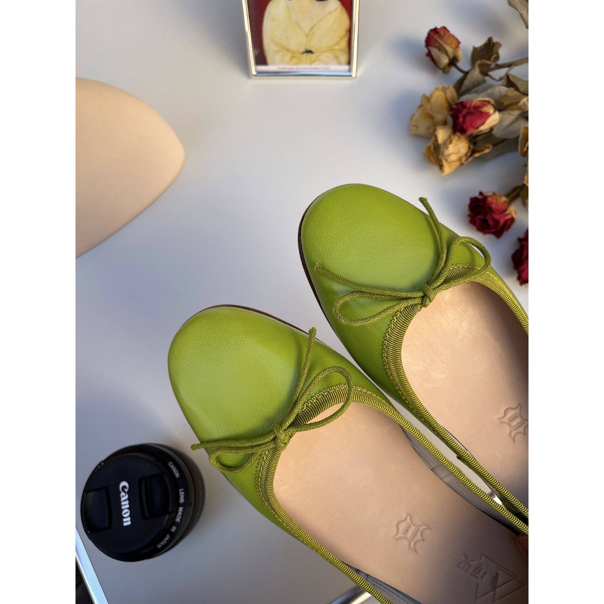 须臾 手工真皮芭蕾舞鞋蝴蝶结平底瓢鞋奶奶鞋红色百搭单鞋女外穿,女鞋,时尚芭蕾鞋,淘宝优惠券,粉丝福利购,淘宝优惠卷