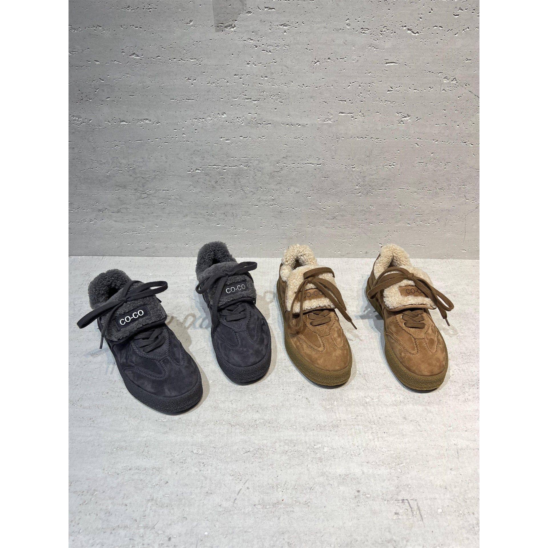 欧洲站女鞋2025秋冬新款欧货真皮系带厚底加绒保暖德训鞋休闲板鞋,女鞋,德训鞋,淘宝优惠券,粉丝福利购,淘宝优惠卷