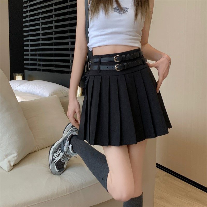 大码百褶裙甜美学院百搭 胖mm复古高腰显瘦气质包臀a字裙西装短裙,女装/女士精品,半身裙,淘宝优惠券,粉丝福利购,淘宝优惠卷