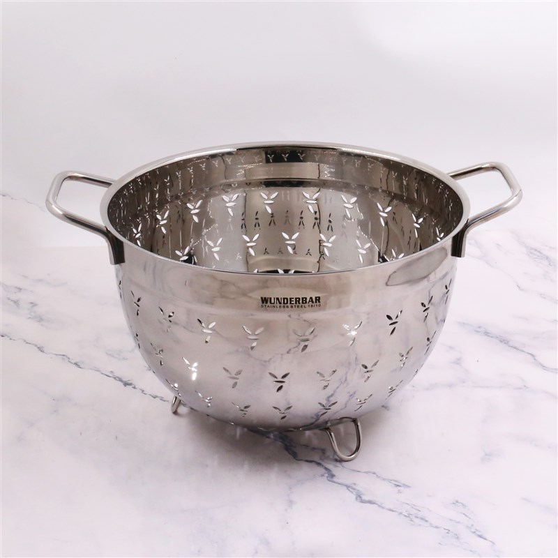 【牛货】出口 18/10不锈钢沥水篮水果篮果盘果盆洗菜漏盆沥滤