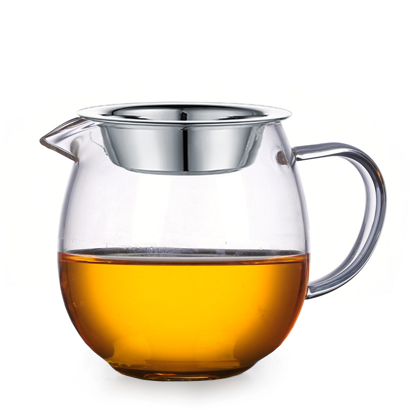 耐热加厚玻璃公道杯泡茶玻璃茶具不锈钢茶漏分茶器茶海茶道零配件