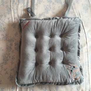 毛绒保暖儿童坐垫中小学生教室方形凳子椅子垫学校坐垫35CM 冬季
