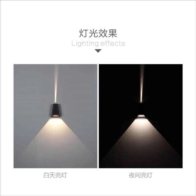 LED梯形户外壁灯防水室内外楼梯门口阳台外墙庭院双头洗墙灯射灯