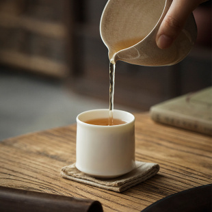 德化猪油白主人杯单杯白瓷功夫茶杯手工陶瓷家用单个品茗杯