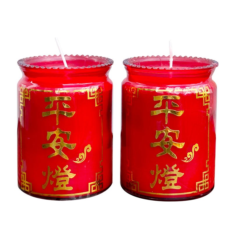 7天红玻璃斗烛2/5天开运植物无烟酥油灯平安还愿供灯蜡烛家用礼佛
