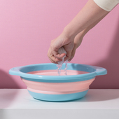 可折叠洗脸盆家用大小号学生宿舍婴儿洗衣盆便携式 压缩旅行塑料盆