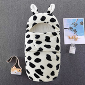 婴儿睡袋秋冬新生儿抱被加绒加厚防踢被子两用刚出生宝宝用品抱毯