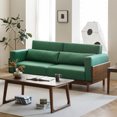 梦天然北美黑胡桃木实木沙发客厅北欧原木三人位小户型布艺家具