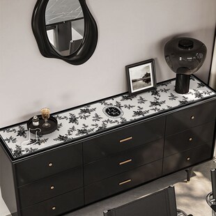 餐边柜桌垫轻奢高级感防水防油电视柜桌布皮革鞋 柜防脏台面保护垫