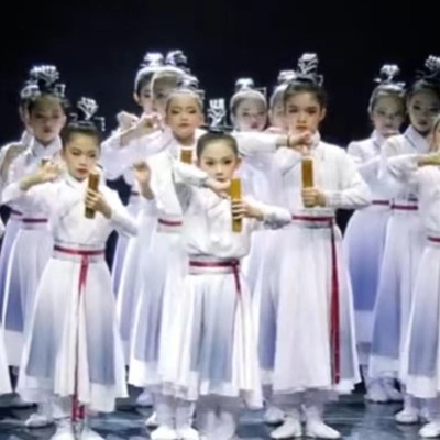 壮志少年行舞蹈服少年志水墨朗诵表演汉服国学服中国开笔礼服儿童