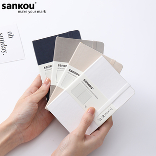 三口a6软皮小本子便携随身小号笔记本本子定制logo空白横线点阵内