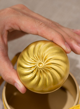 朱炳仁铜 蒸蒸日上小福包客厅桌面书房装饰品铜雕包子装饰摆件