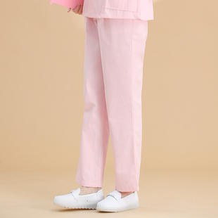 护士裤白色工作裤女秋冬天大码松紧腰医护制服下身护士服裤子加绒