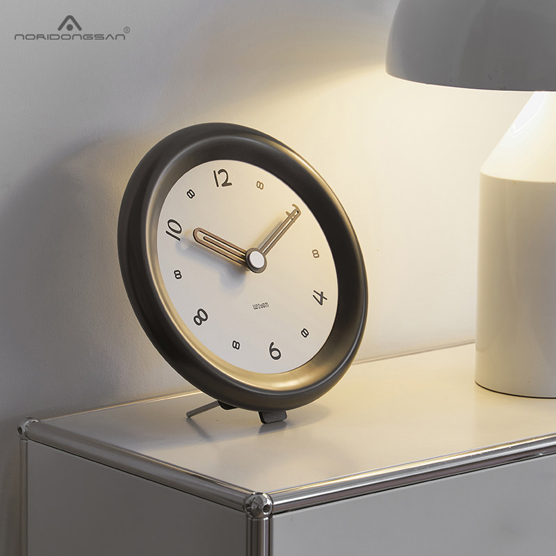 屋准奶油风客厅桌面创意时钟装饰摆件卧室轻奢座钟摆放式2023新款,家居饰品,座钟,淘宝优惠券,粉丝福利购,淘宝优惠卷