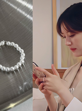 现货速发珍珠款轻奢高级感小众食指戒法式时尚个性独特指环新款尾