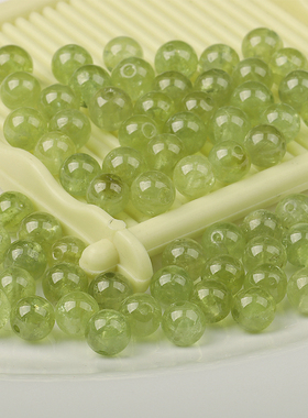 现货天然绿色石榴石散珠沙弗莱diy饰品配件水晶半宝石耳环材料散