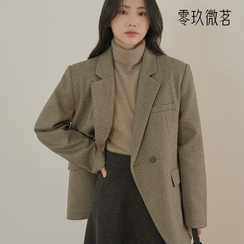 2025春季新款大码夹棉厚外套经典保暖人字纹纹理微胖mm夹克78677