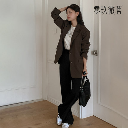 09women微版大码微胖mm休闲显瘦职业长裤侧开叉直筒垂顺西裤77624