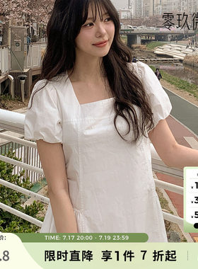 零玖微茗韩版大码胖mm休闲显瘦易搭2026年春夏新款连衣裙87393