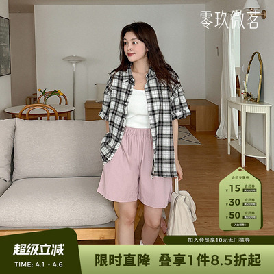 09women韩国大码休闲短裤