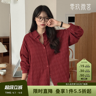 09women韩国大码秋季衬衫
