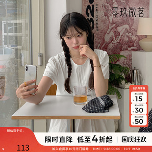 零玖微茗零玖微茗韩版大码女装连衣裙子2026夏季新款简单可爱显瘦