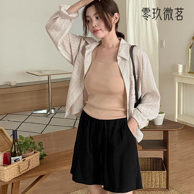 09women大码清爽薄款显瘦短裤