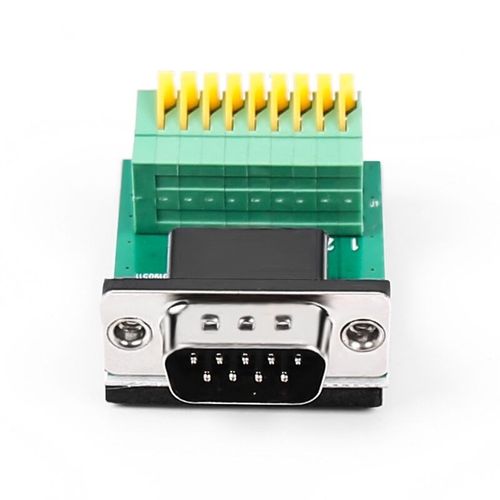 力特DB9公转9Pin端子台转接线232免焊接头带螺丝柱绝缘胶垫ZE748