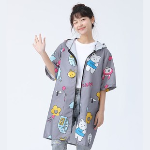 短袖 外套工作服透气防水油家用厨房做饭围裙大褂 罩衣男女夏季 薄款