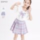 儿童夏季 新款 学院风洋气夏装 女童JK套装 大童短袖 T恤两件套裙子薄